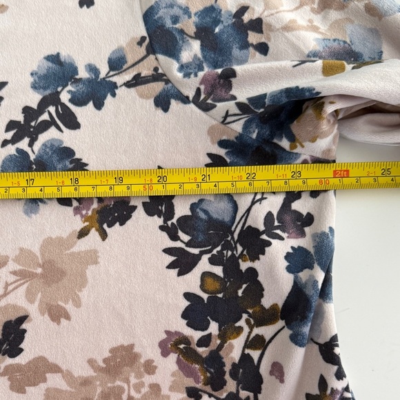 J.Jill Pure Jill Floral Velour Tunic Long-Sleeve Powder Pink Pockets XL Plush - Picture 3 of 8